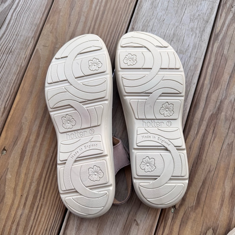 Hotter Comfort Concept Maisie Sandals | Taupe Leather | Size 9.5 EXF | New WOT - Picture 6 of 7